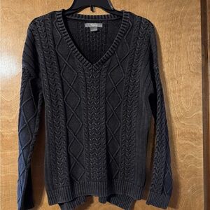 Women's Black Cable Knit Sweater